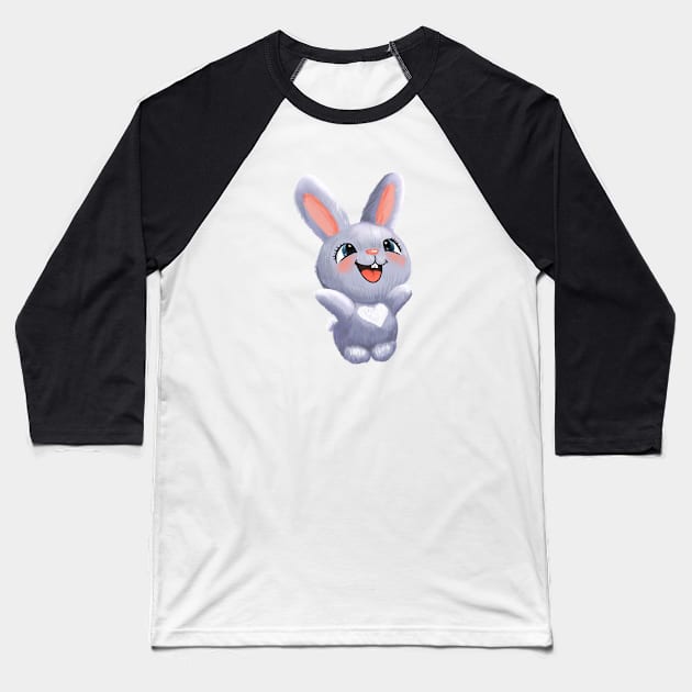 Funny Bunny Baseball T-Shirt by ArtInPi